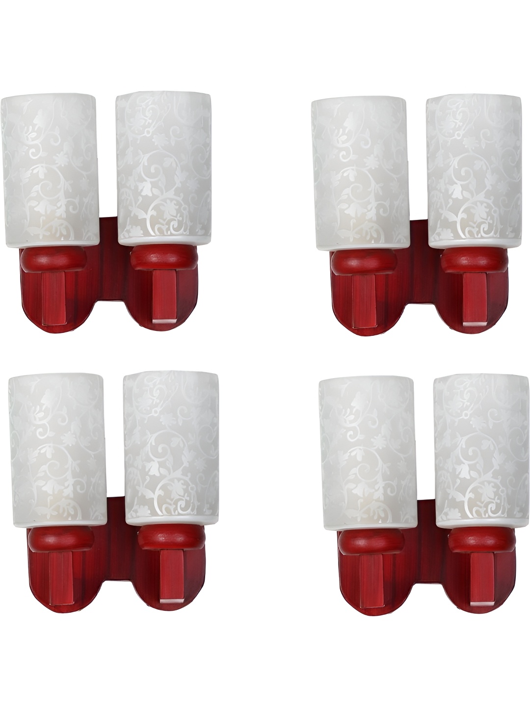 

Afast White & Brown 4 Pieces Printed Wood Cylinder Shaped Wall Lamps