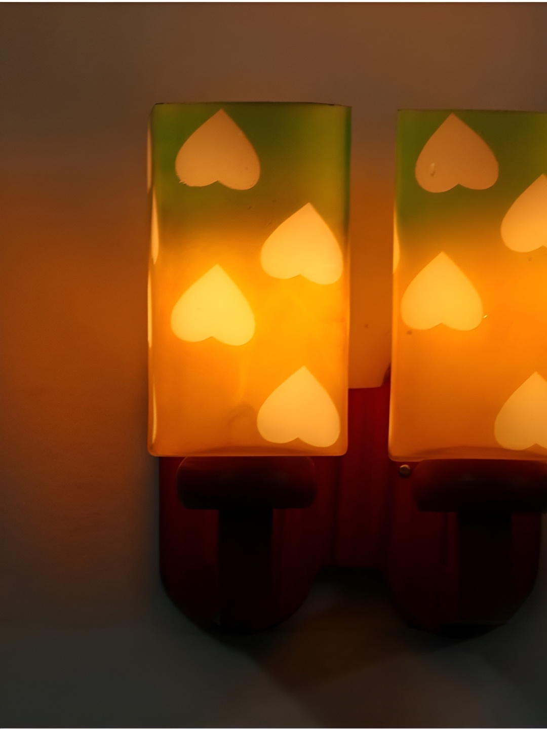 

Afast Green & White Printed Wood Cylinder Shaped Wall Lamp