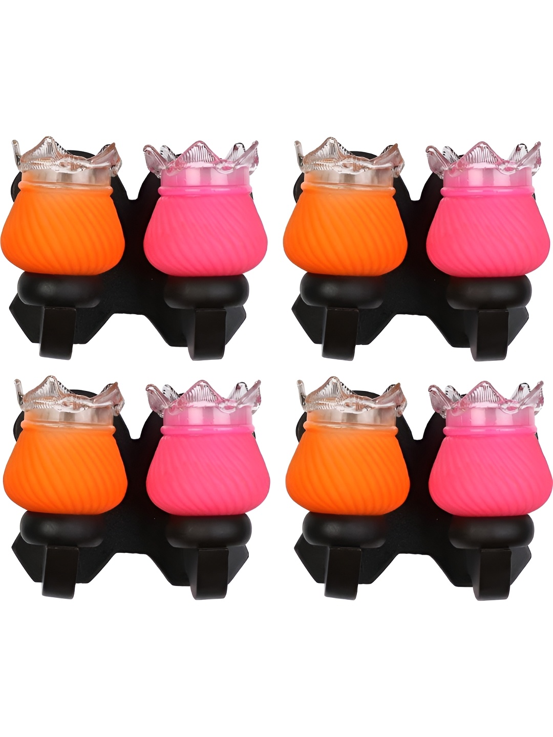 

Afast Pink & Orange Colored 4 Pieces Wood Rectangle Shaped Wall Lamps