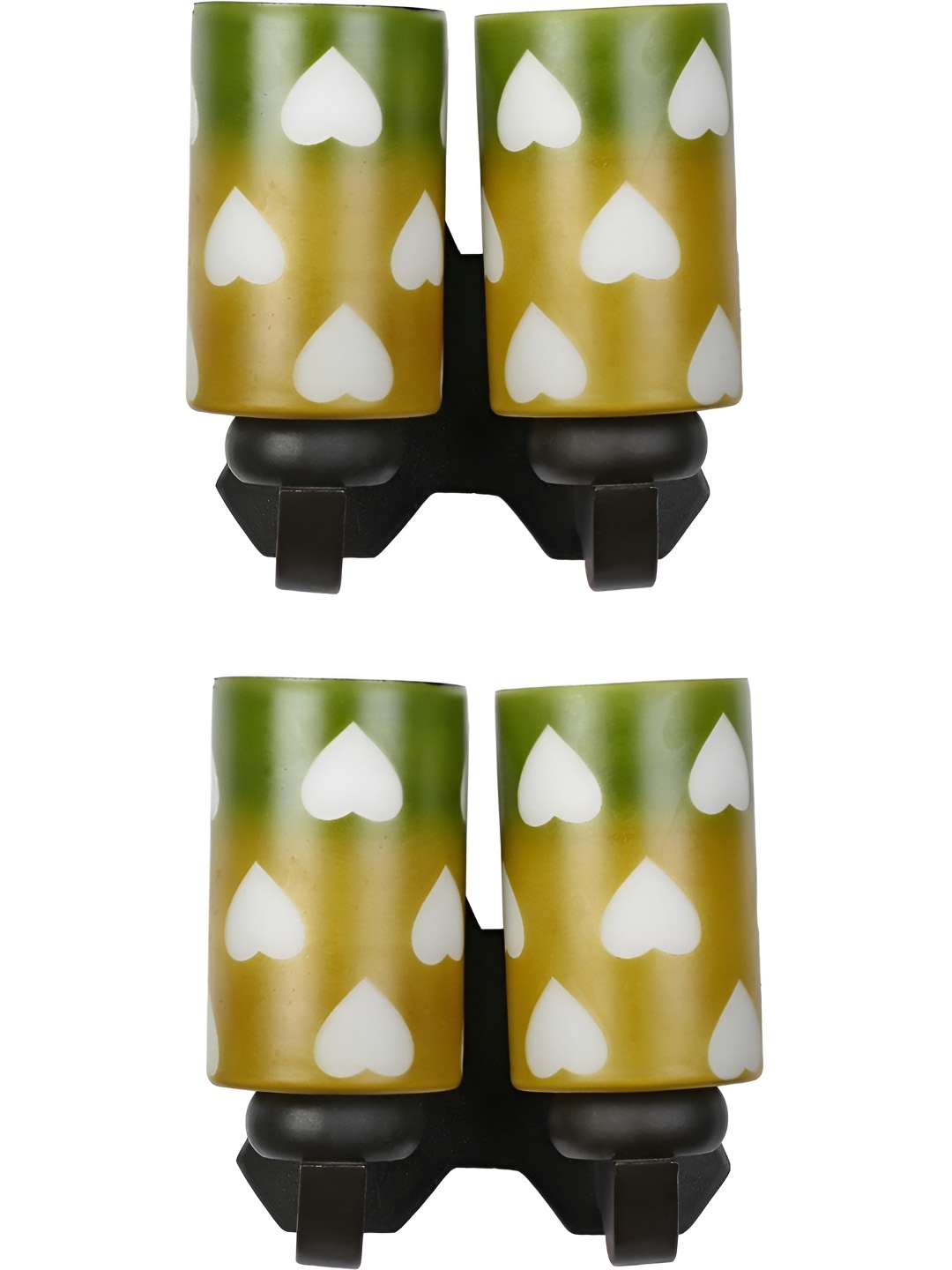 

Afast White & Green 2 Pieces Printed Wood Cylinder Shaped Wall Lamps