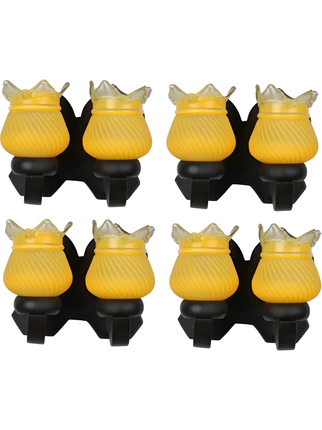 

Afast Yellow & Black 4 Pieces Wood Wall Lamps