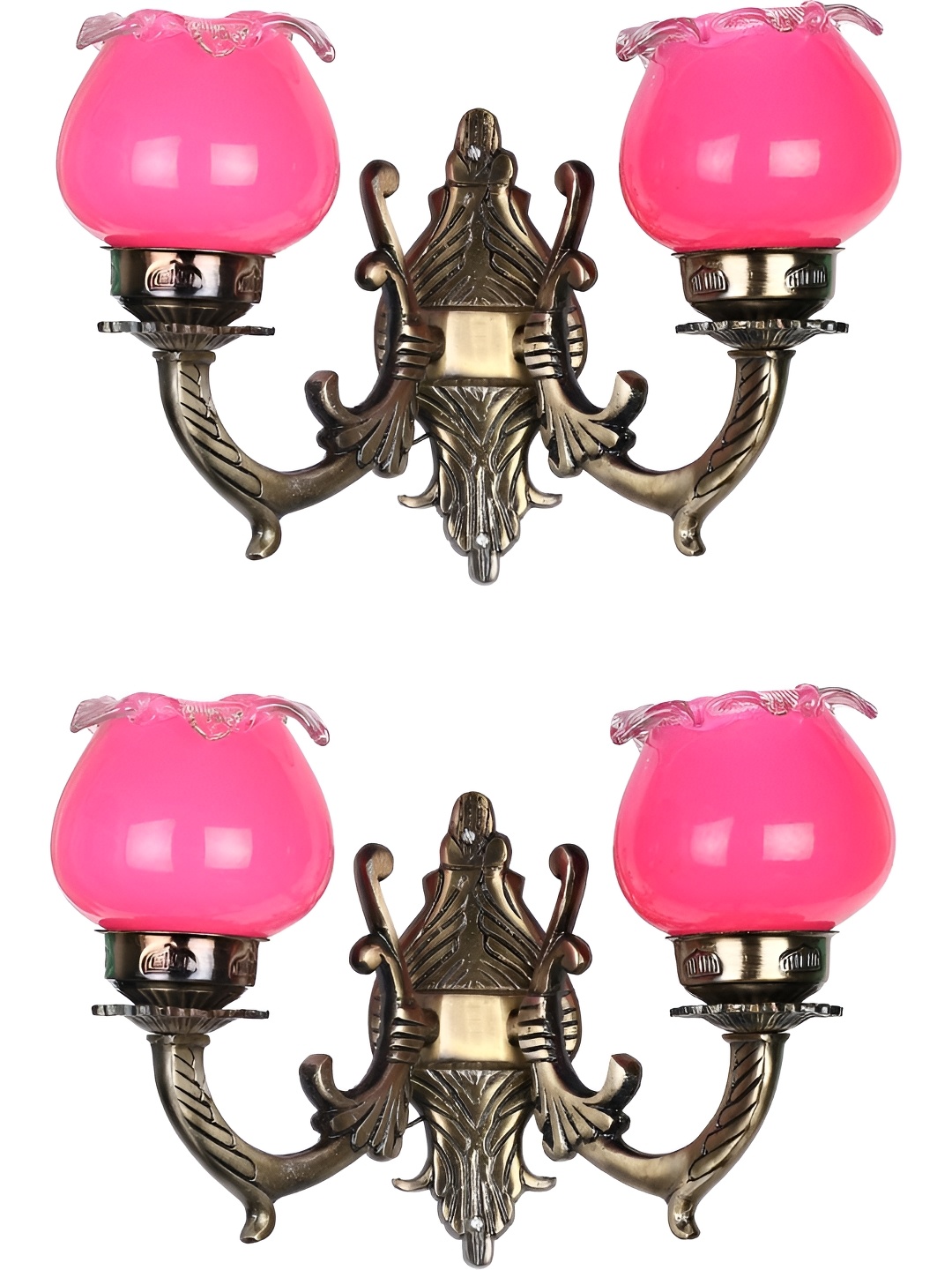 

Afast Pink & Gold Toned 2 Pieces Metal Wall Lamps