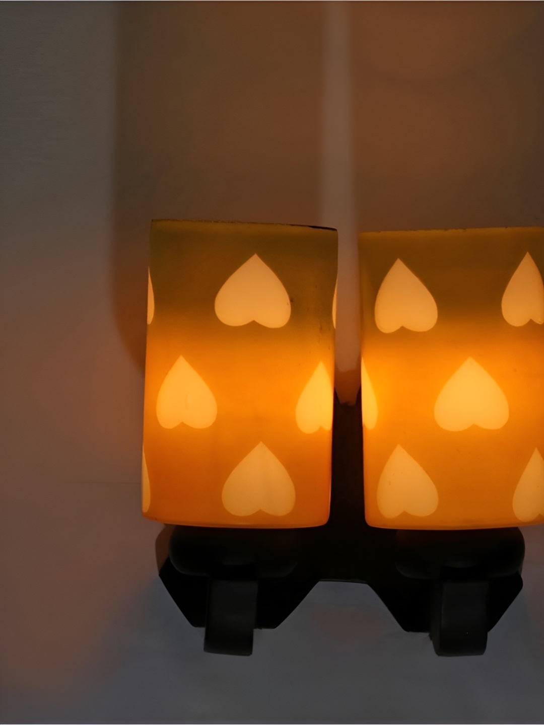 

Afast White & Green Printed Wood Cylinder Shaped Wall Lamp