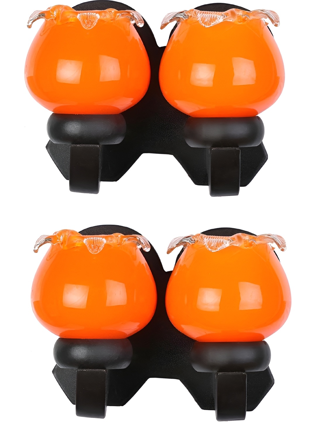 

Afast Orange Colored & Black 2 Pieces Wood Wall Lamps