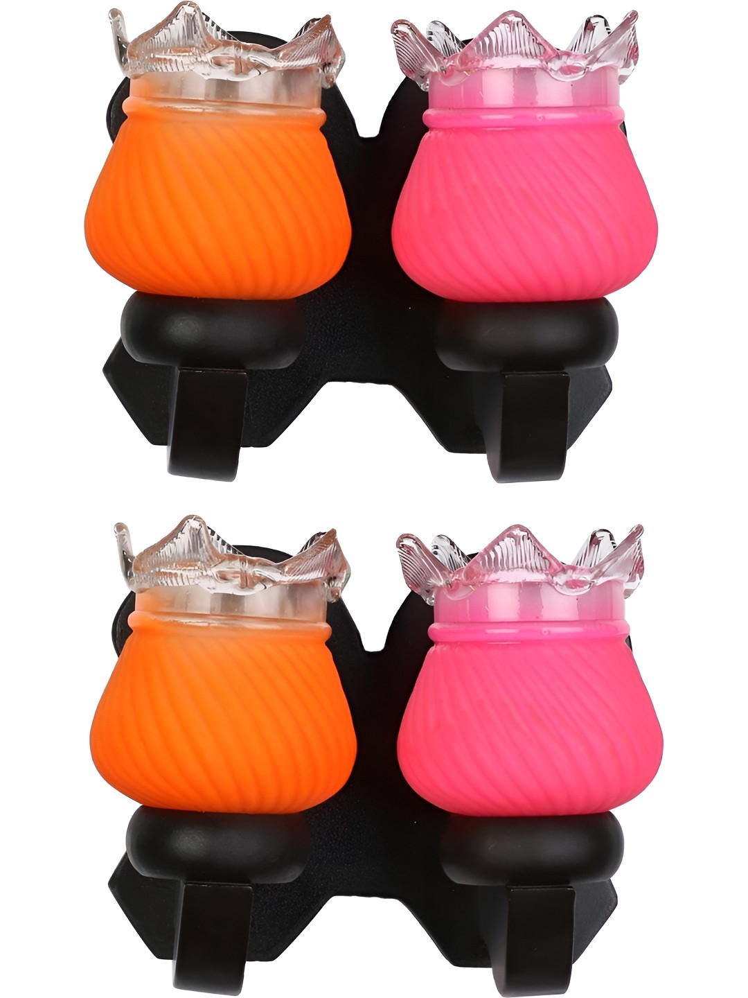 

Afast Pink & Orange Colored 2 Pieces Textured Wood Wall Lamps