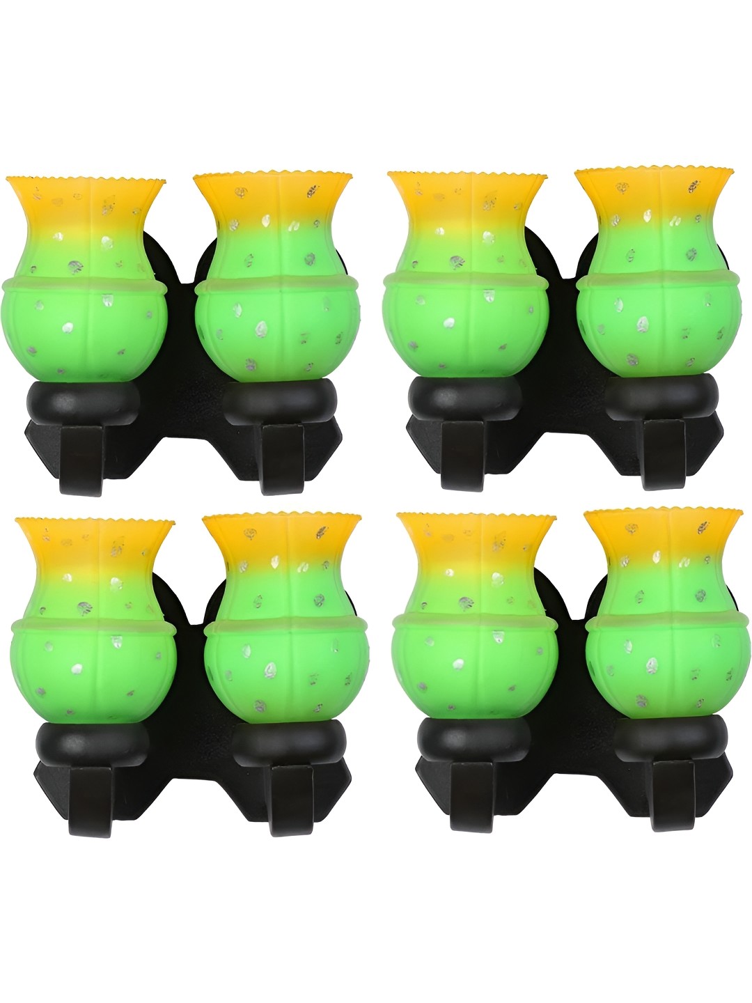 

Afast Green & Yellow 4 Pieces Printed Wood Wall Lamps