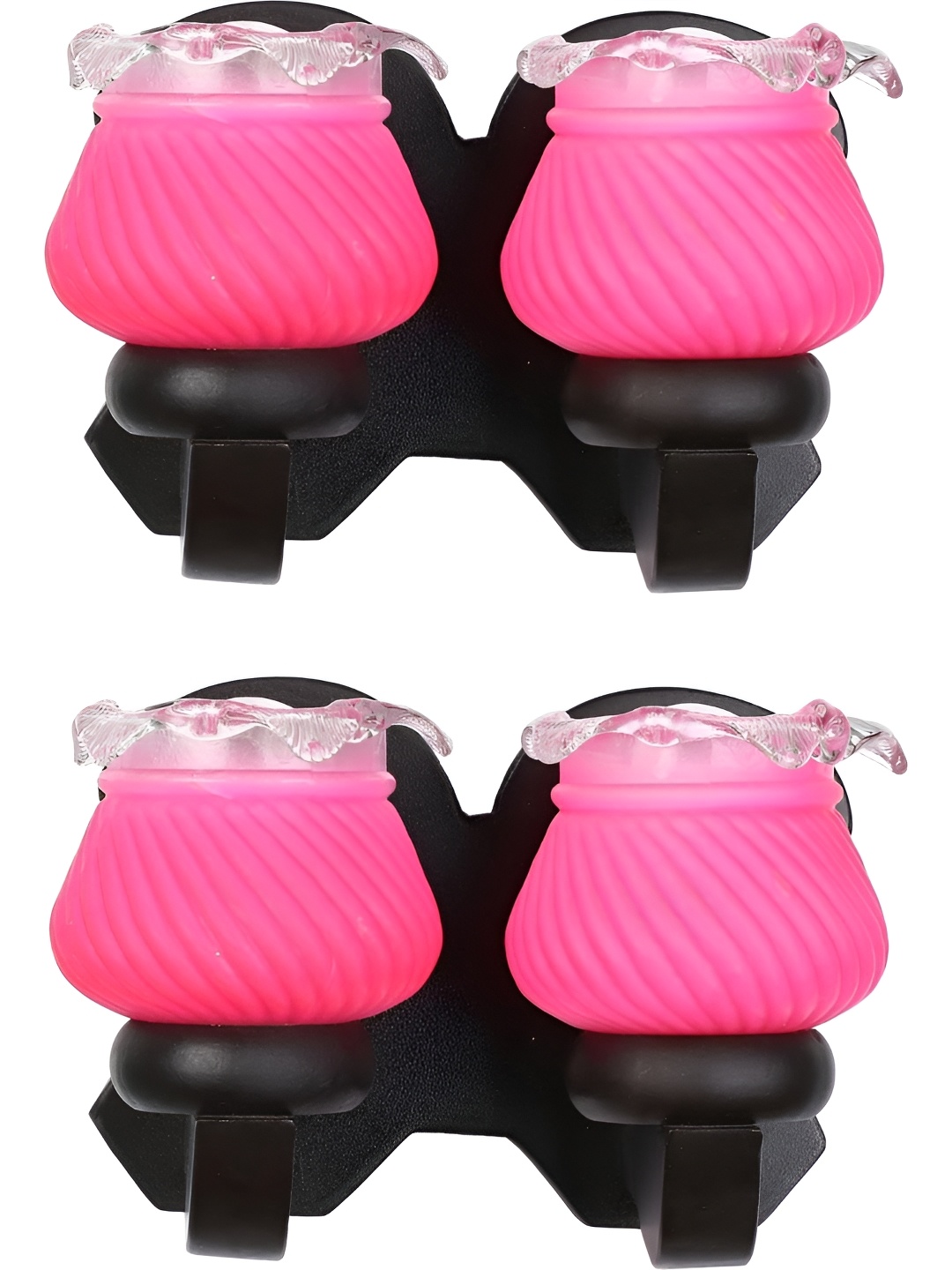 

Afast Pink & Black 2 Pieces Textured Wood Rectangle Shaped Wall Lamps