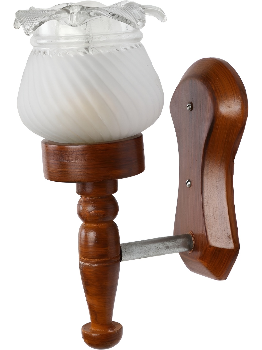 

Afast Transparent & Brown Textured Wood Wall Lamp