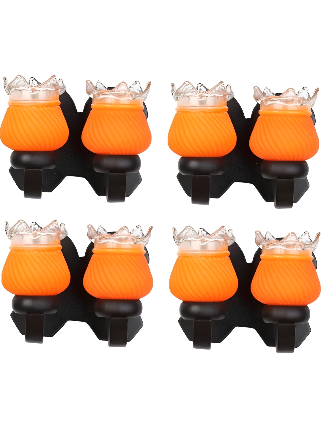 

Afast Orange Colored & Black 4 Pieces Wood Wall Lamps
