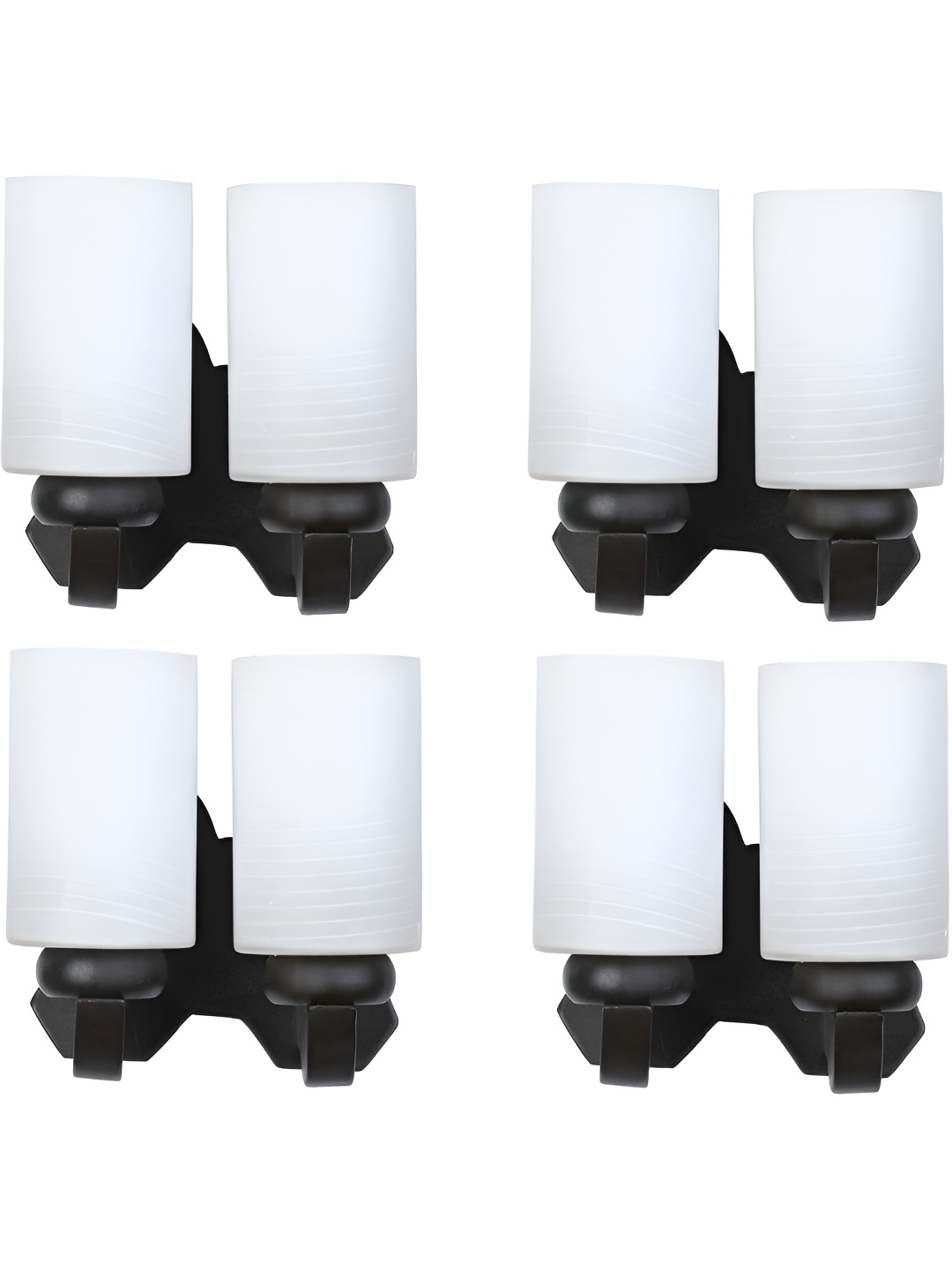 

Afast White & Black 4 Pieces Printed Cylinder Shaped Wood Contemporary Wall Lamps