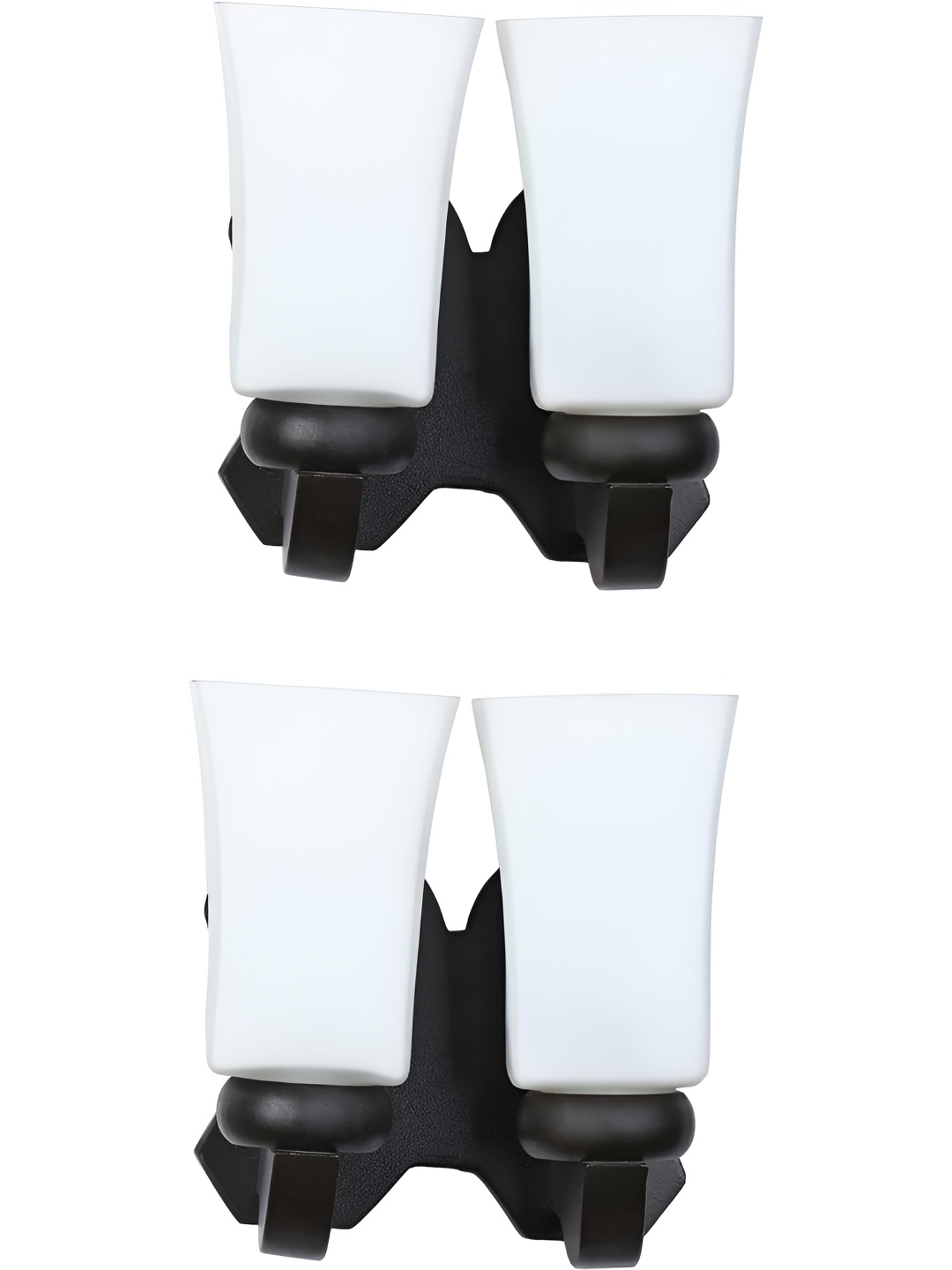

Afast White & Black 2 Pieces Wood Rectangle Shaped Wall Lamp