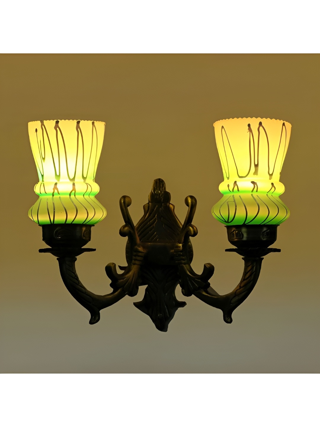

Afast White & Green Printed Abstract Shaped Metal Contemporary Wall Lamp