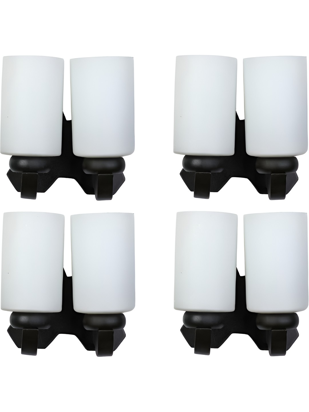 

Afast White & Black 4 Pieces Cylinder Shaped Wood Contemporary Wall Lamps
