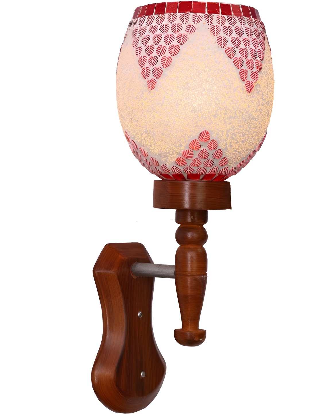 

Afast White & Red Printed Abstract Shaped Wood Contemporary Wall Lamp