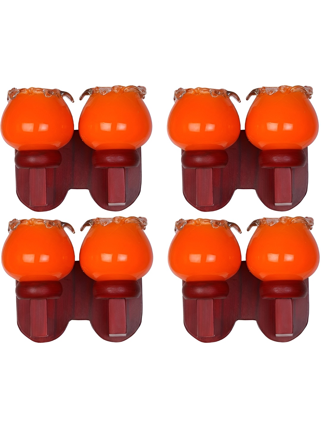 

Afast Orange & Red 4 Pieces Abstract Shaped Wood Contemporary Wall Lamps