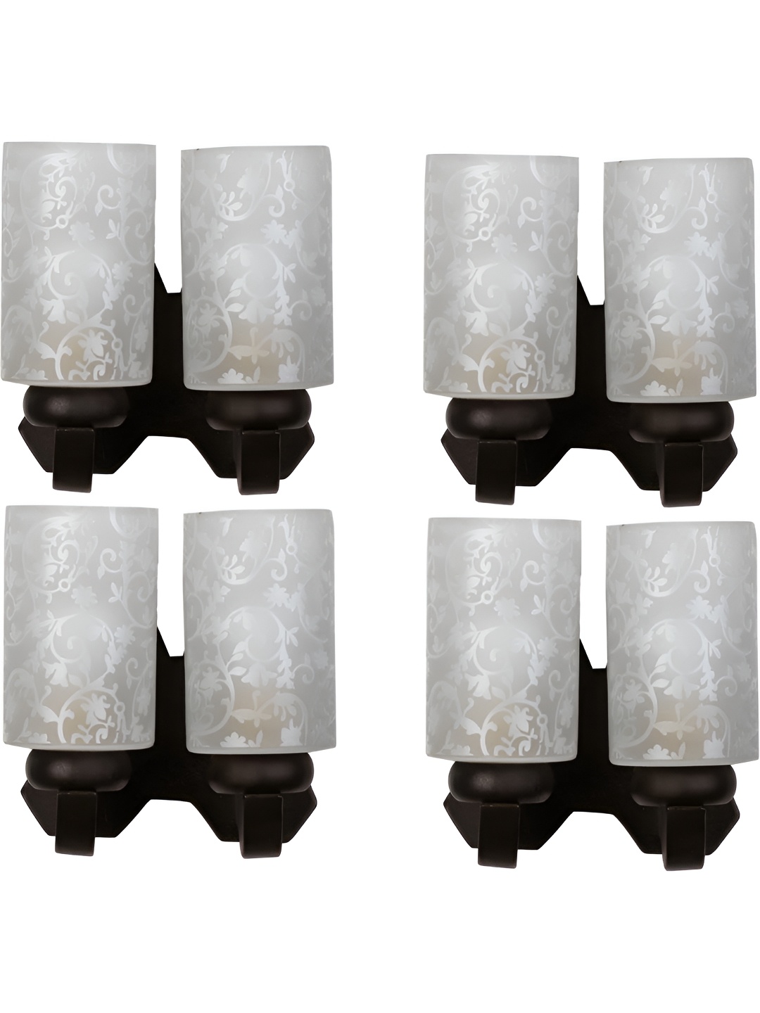 

Afast White & Black 4 Pieces Printed Cylinder Shaped Wood Contemporary Wall Lamps