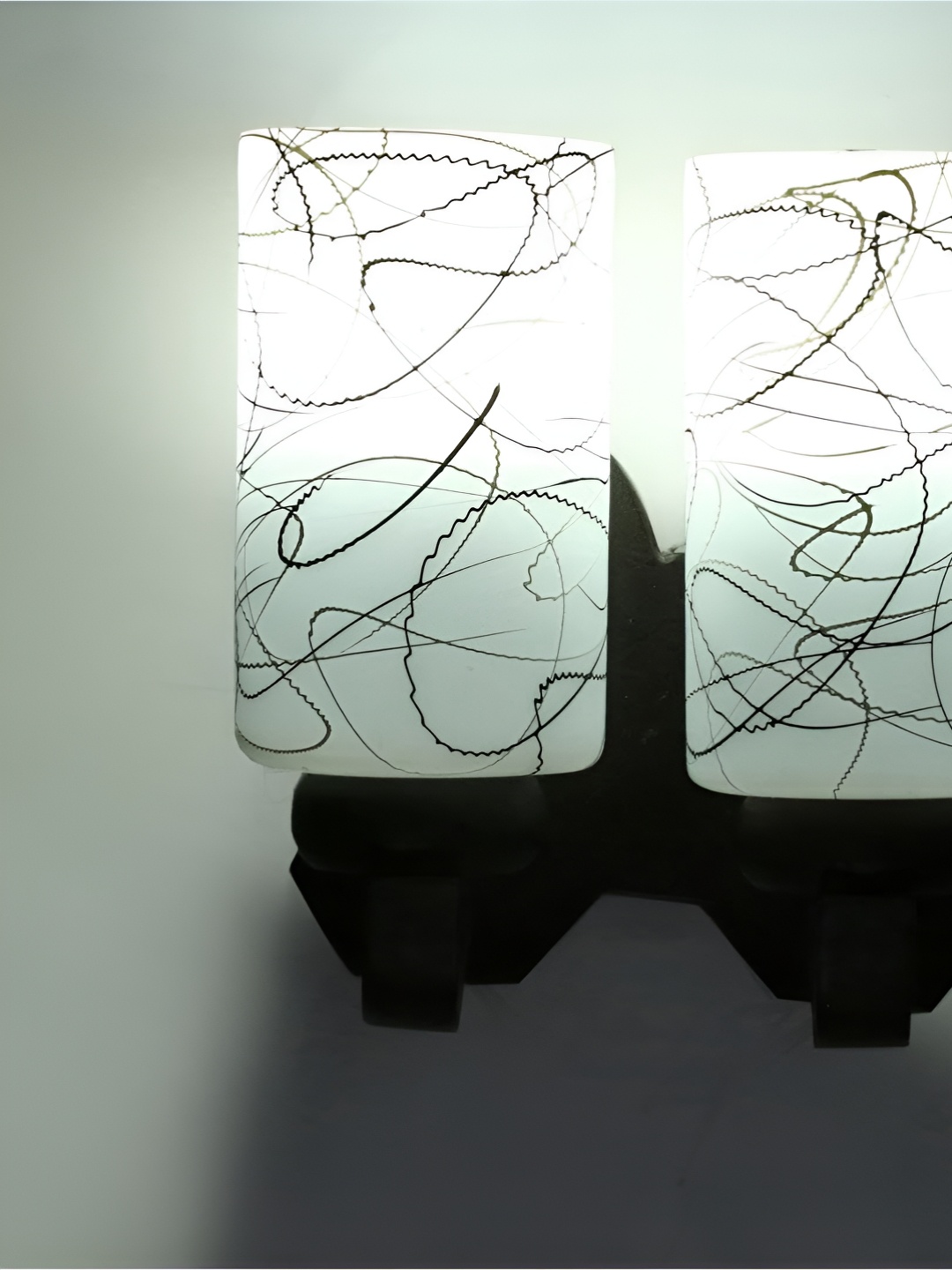 

Afast Black & White Printed Cylinder Shaped Wood Contemporary Wall Lamp