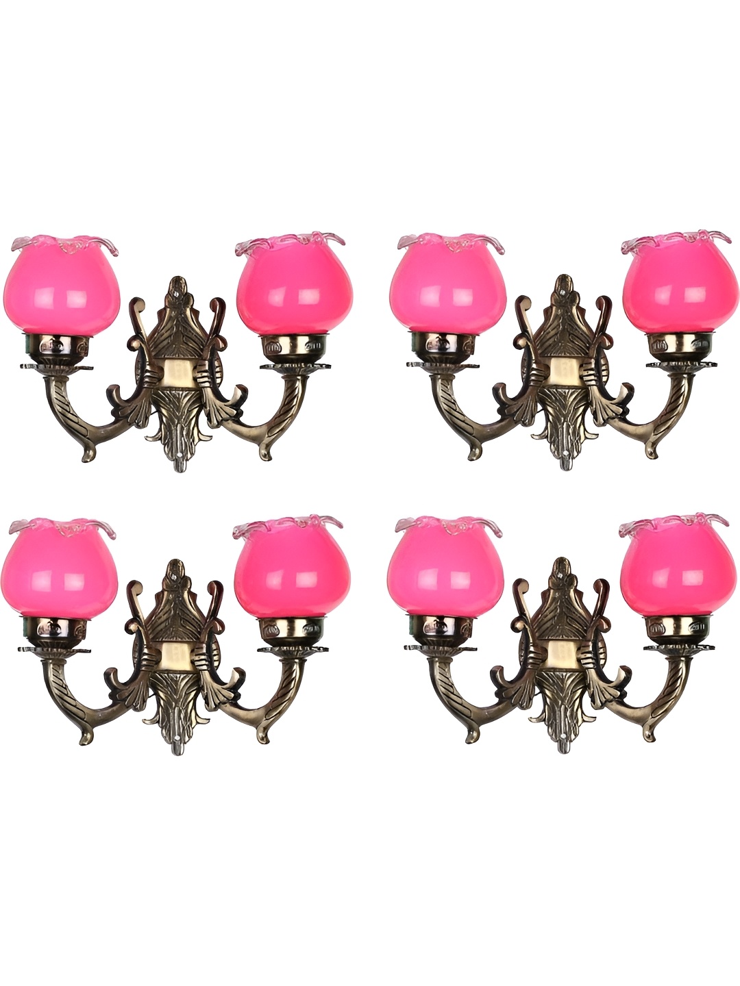 

Afast Pink & Bronze 4 Pieces Abstract Shaped Metal Contemporary Wall Lamps