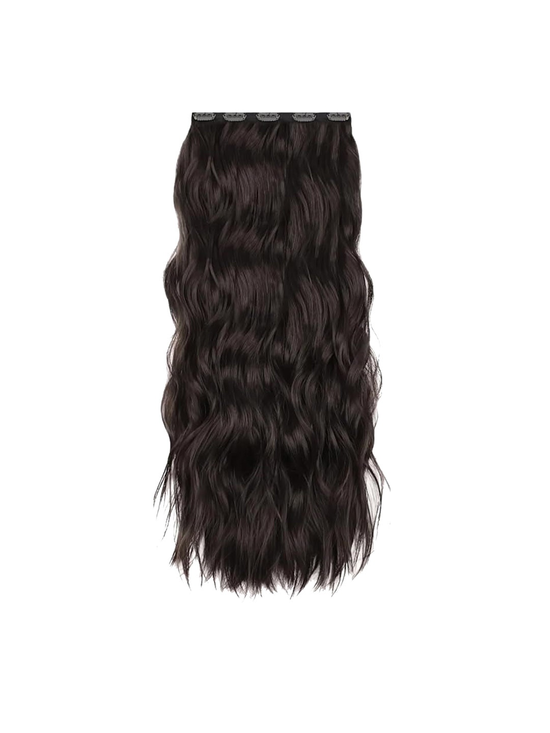 

D-Divine 5-Pcs Clip In Scalp Topper Hair Extension Wig- Brown- 22 Inch