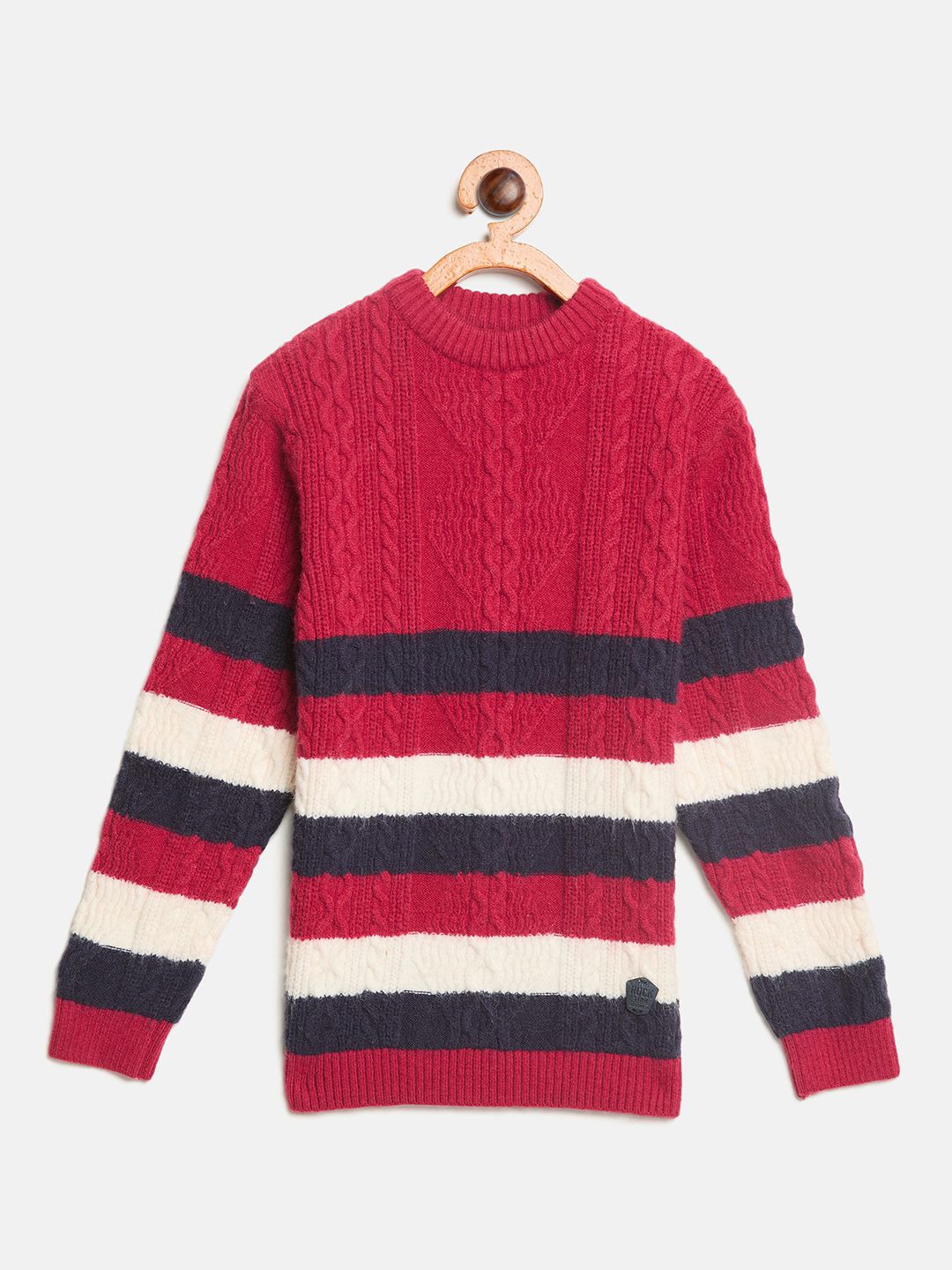 

Duke Boys Cable Knit Pullover Sweater, Red