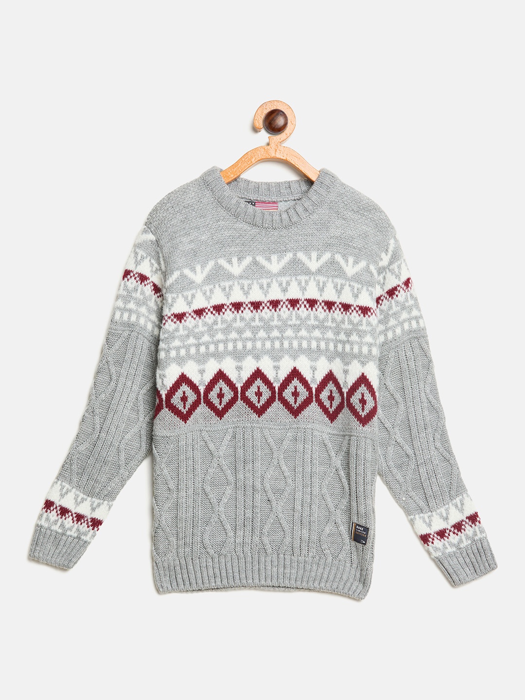 

Duke Boys Self Design Pullover, Grey