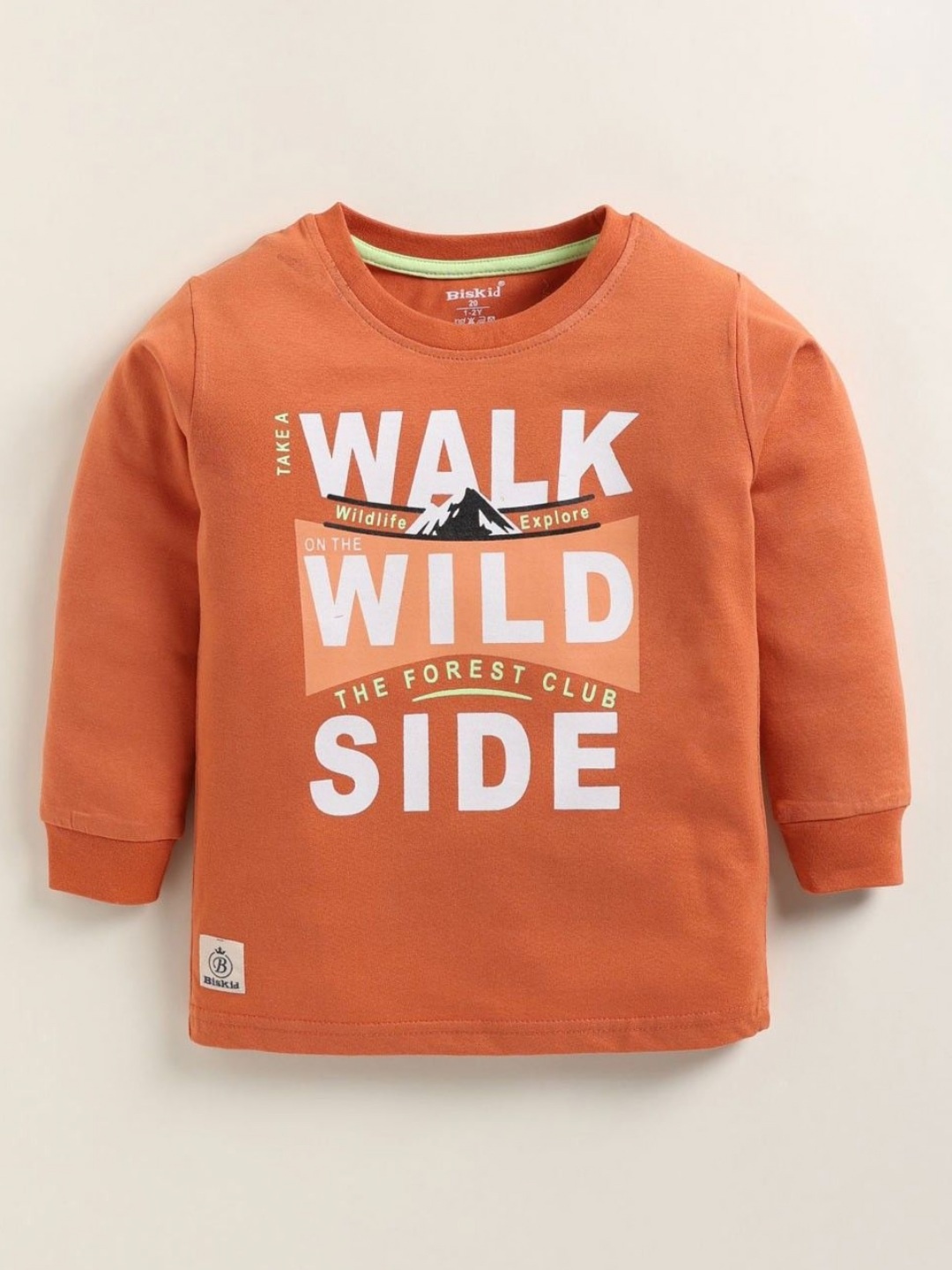 

Annie Boys Typography Printed Cotton T-shirt, Orange