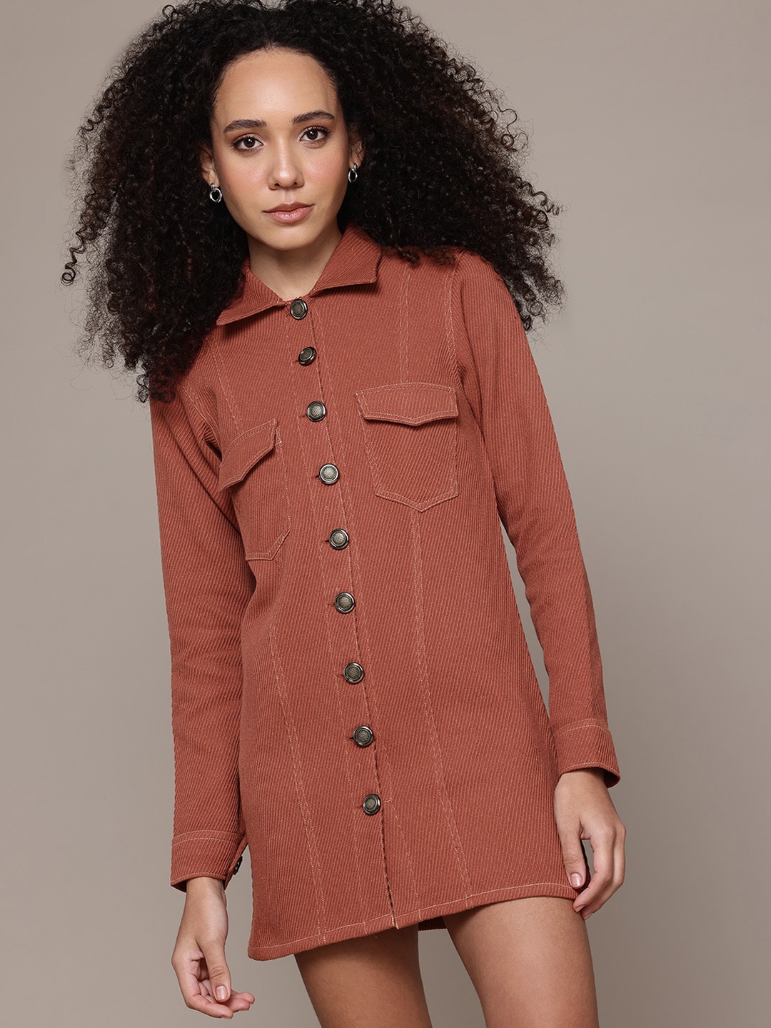 

The Roadster Lifestyle Co. A-Line Mini Dress, Rust