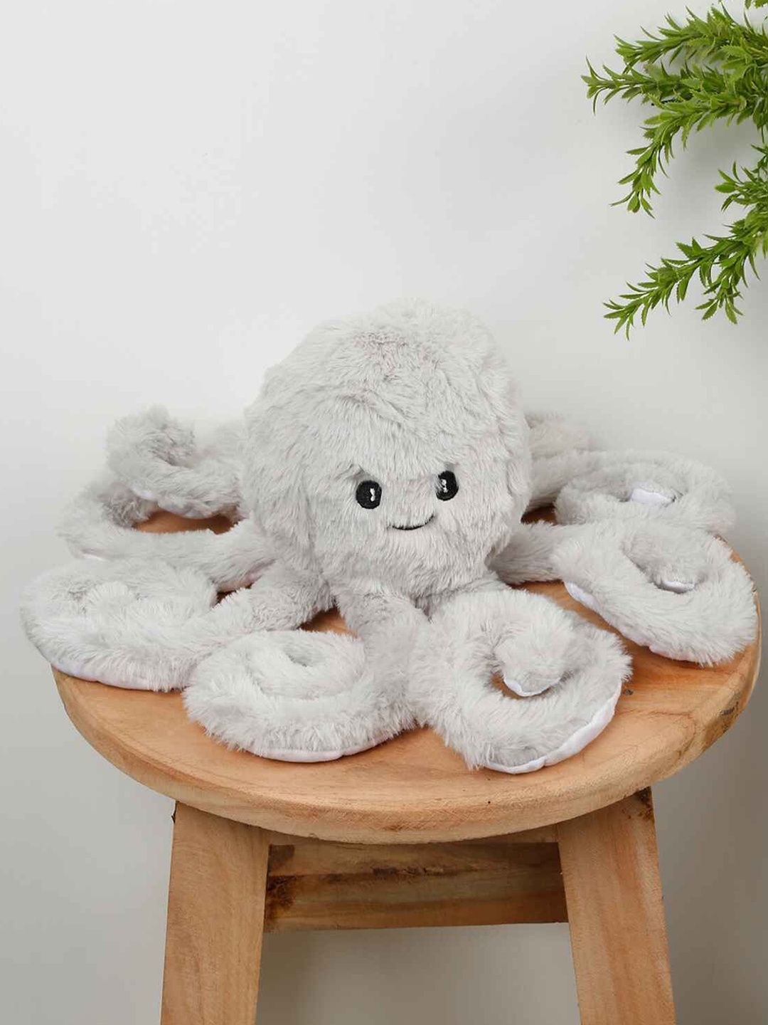 

LITTLE GINNIE Kids Octopus Cotton Soft Toy and Dolls, Grey