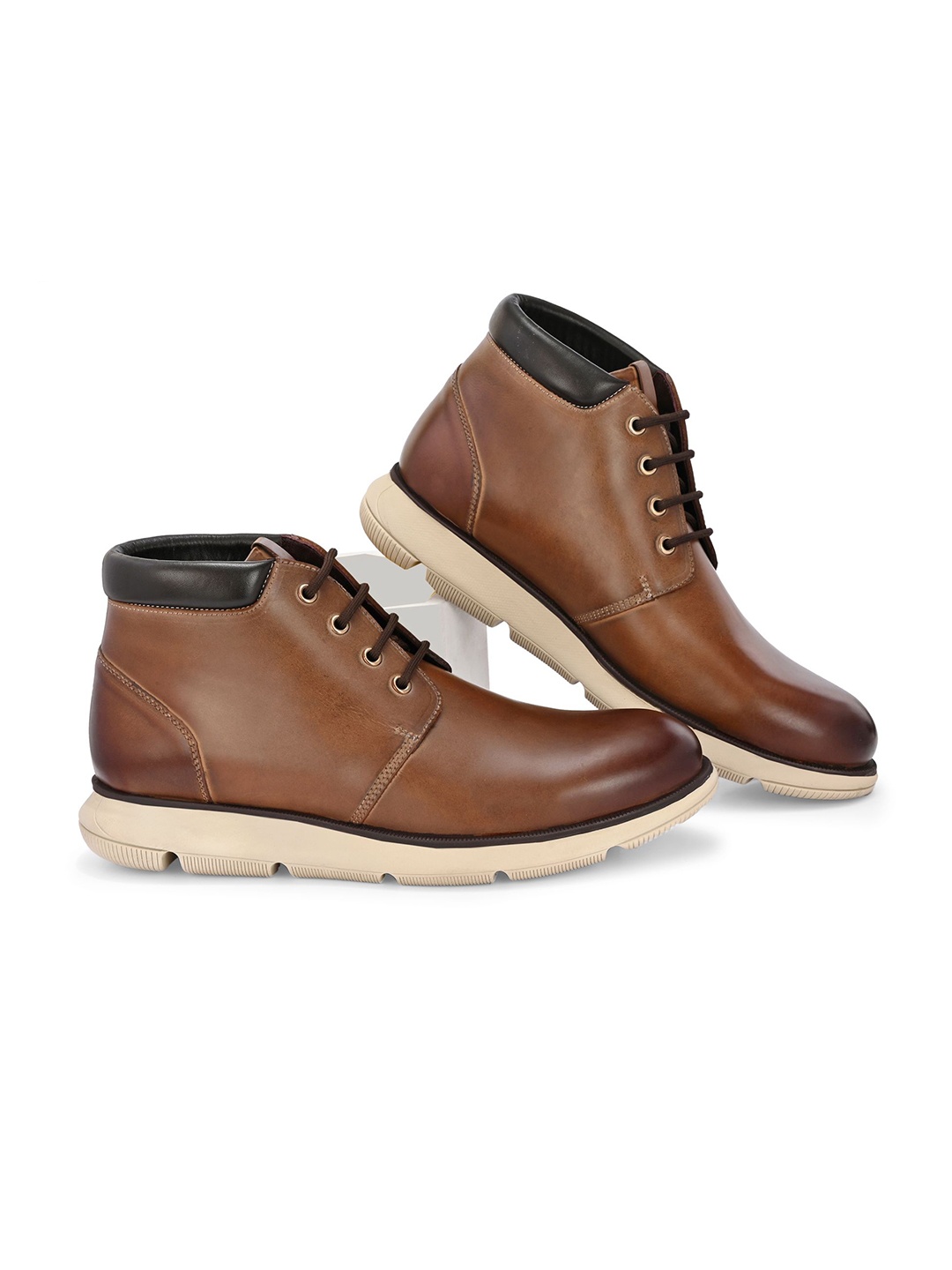 

Harrykson London Men Leather High-Top Regular Boots, Brown