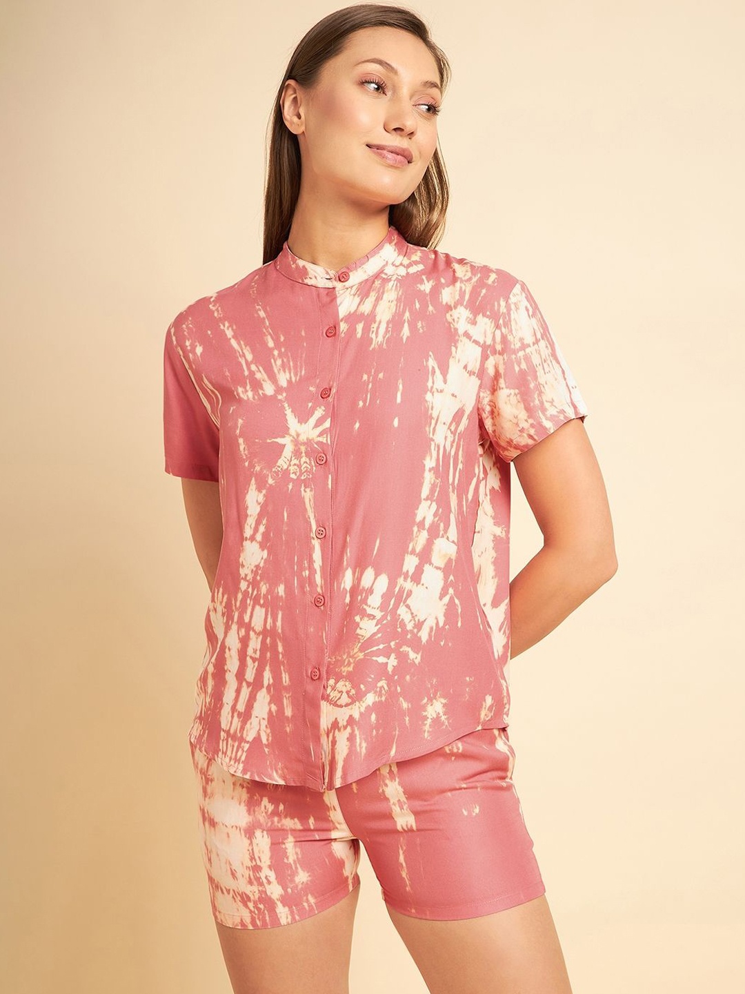 

Sweet Dreams Women Printed Night suit, Maroon