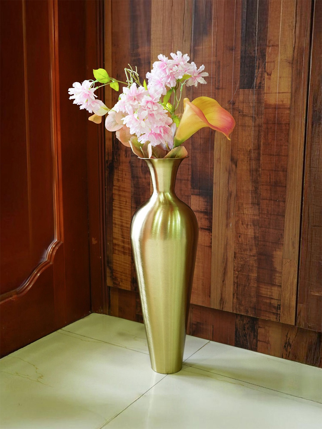 

Ekhasa Gold-Toned Metallic Tall Big Flower Vases