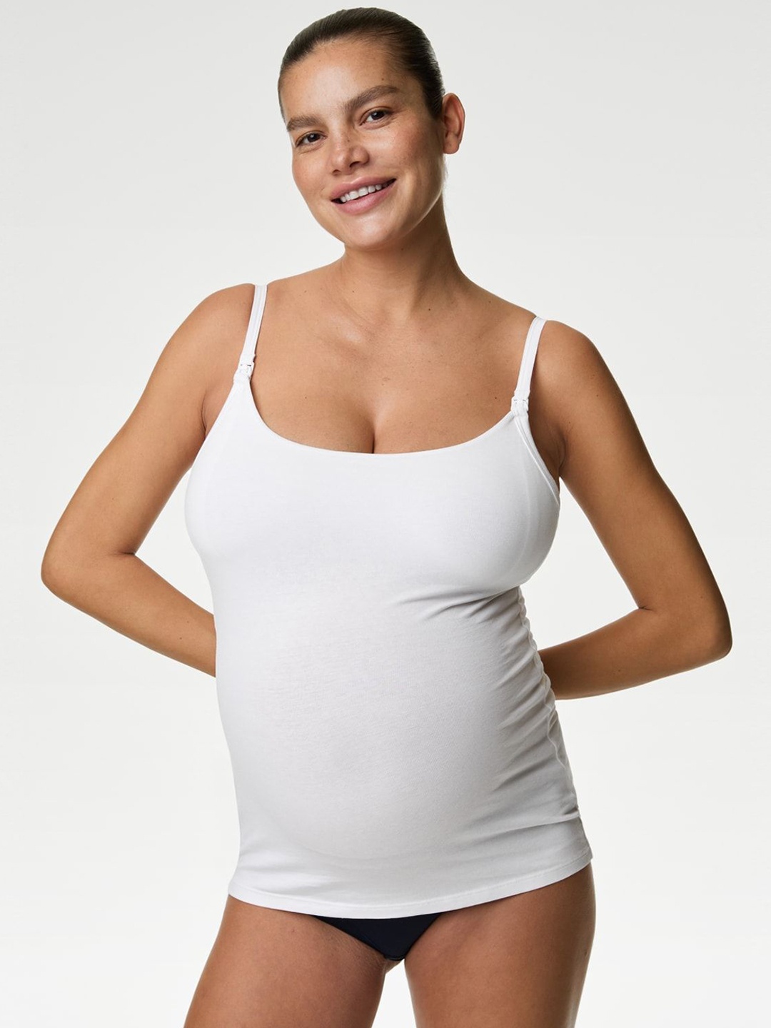 

Marks & Spencer Women Round Neck Innerwear Vest, White