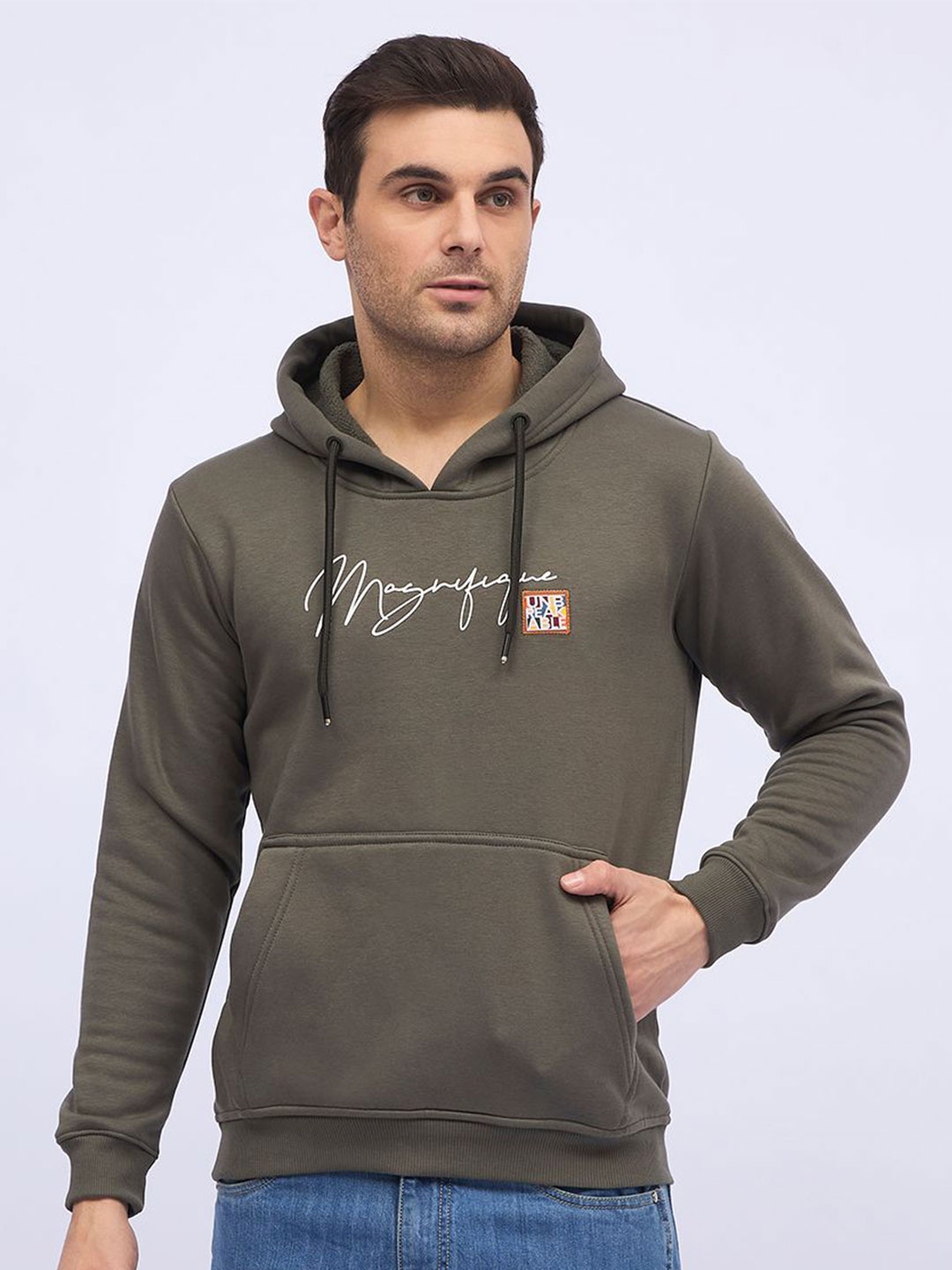 

ARRAY Men Printed Hooded Storm-Fit Pullover Sweatshirt, Green