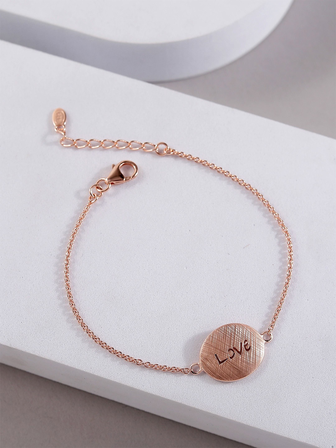 

DIAVO Modish Sterling Silver Rose Gold-Plated Wraparound Bracelet