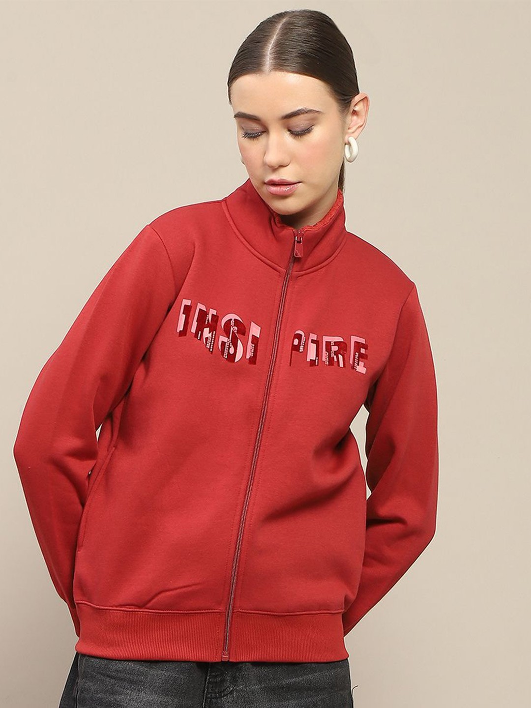

Madame Women Printed Sweatshirt, Rust