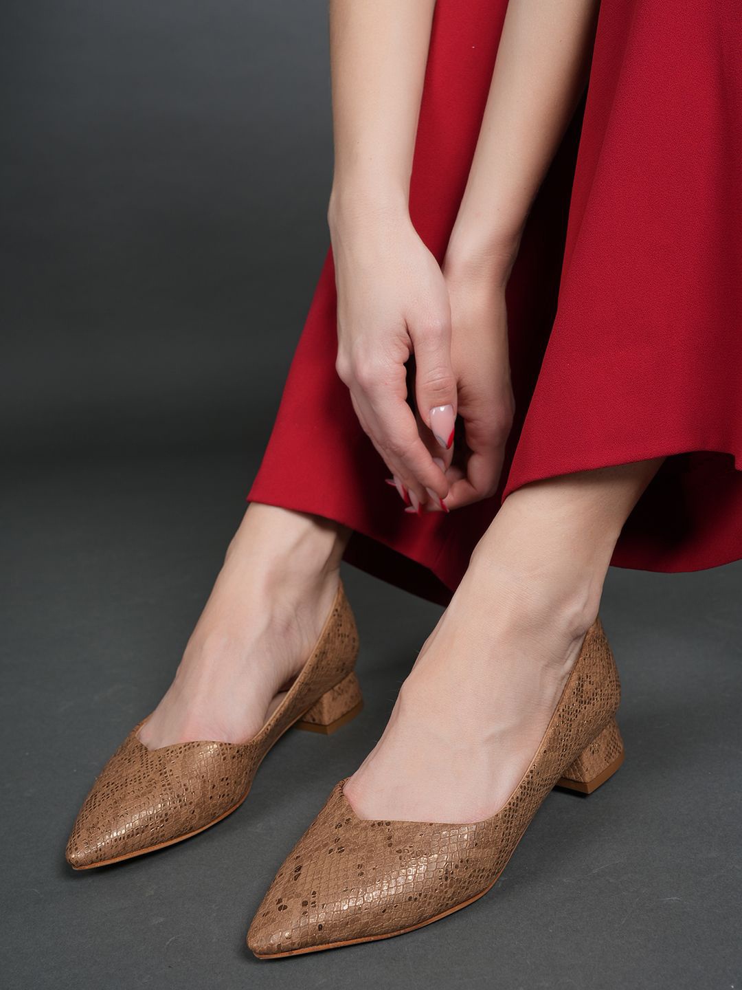 

Lavie Textured Block Heel Sandals, Copper