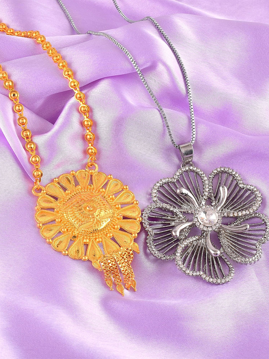 

MEMOIR Pack Of 2 24Kt Gold Plated Necklace