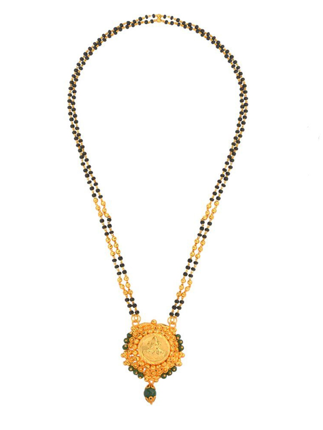 

MEMOIR Gold Plated Beaded Lakshmi Goddess Managlsutra