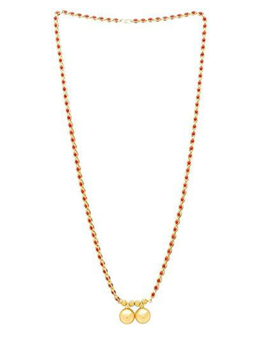 

MEMOIR Gold-Plated Artificial Stones and Beads Mangalsutra