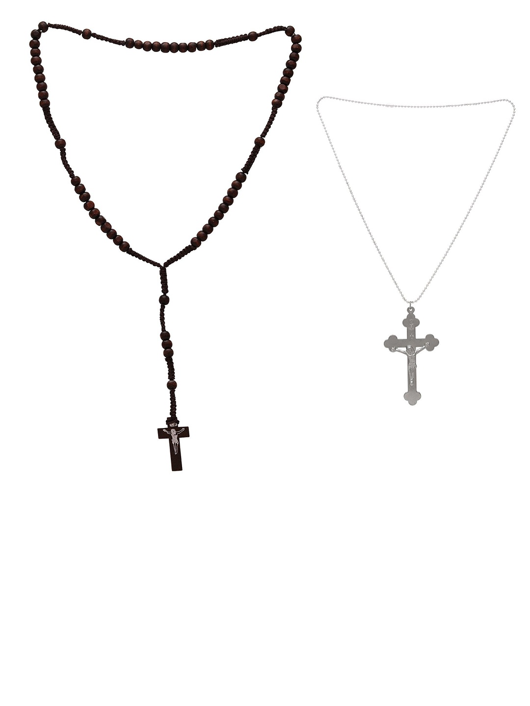 

MEMOIR Set Of 2 Brass Silver-Plated Necklace