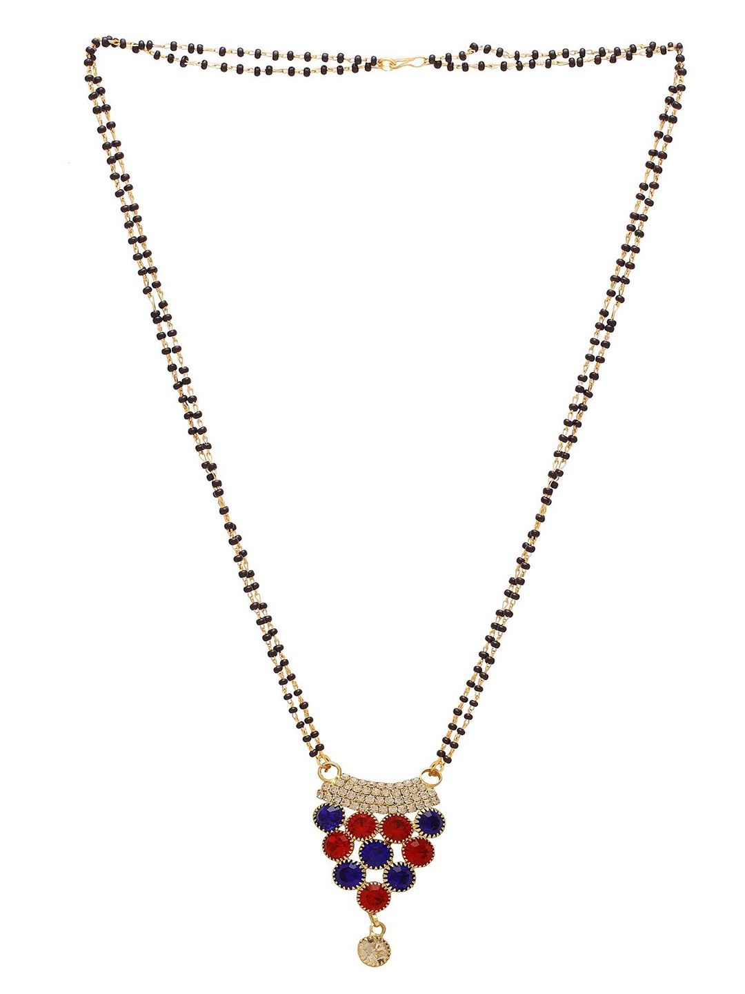 

MEMOIR Gold-Plated Stone-Studded Beaded Mangalsutra