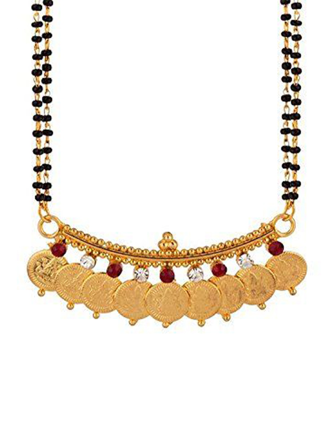 

MEMOIR Gold-Plated Artificial Stones and Beads Mangalsutra