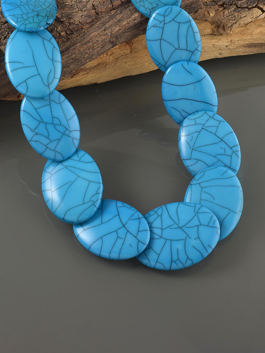 

MEMOIR Brass Brass-Plated Necklace, Blue