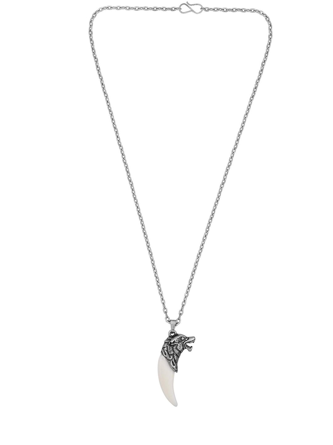 

MEMOIR Silver-Plated Tiger Head Pendant With Chain