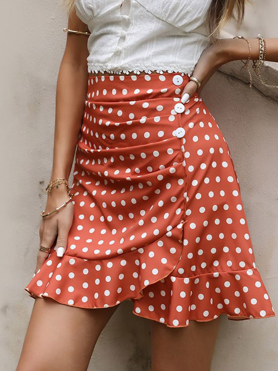 

StyleCast Women Printed A-Line Above Knee Skirt, Brown