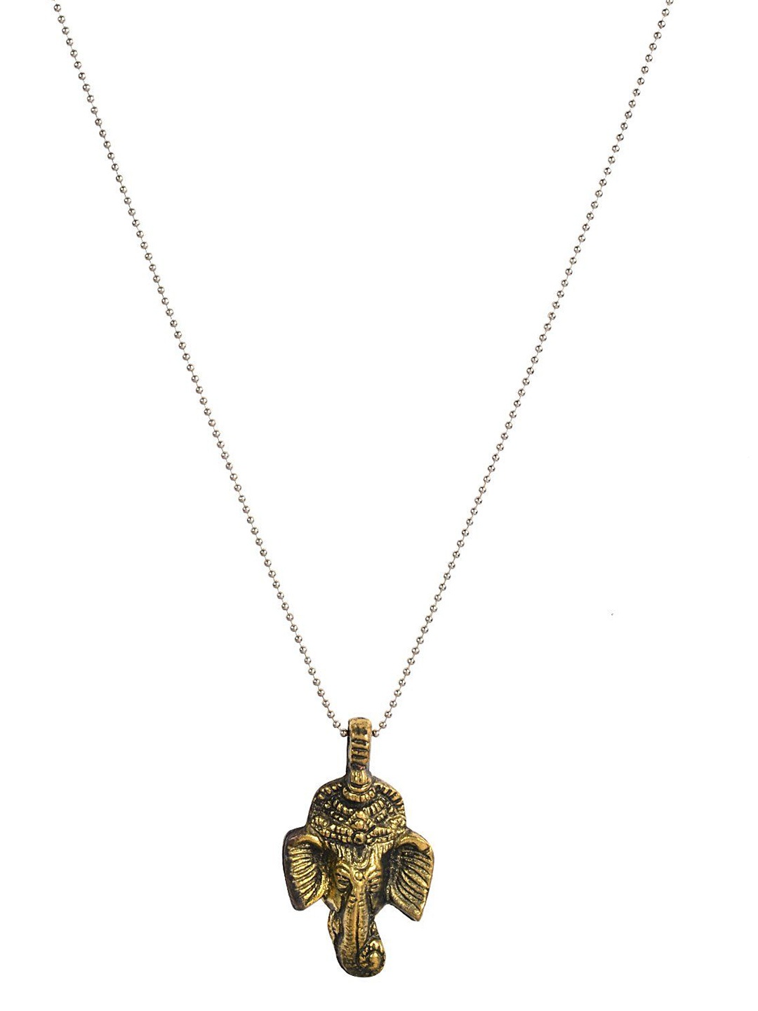 

MEMOIR Brass-Plated Contemporary Pendant With Chain, Gold