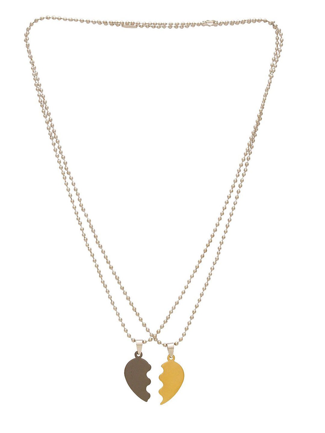 

MEMOIR Set Of 2 Gold Plated Heart Shaped Pendant With Chain