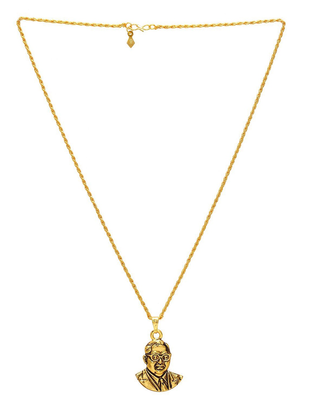 

MEMOIR Brass-Plated Contemporary Pendant with Chain, Gold