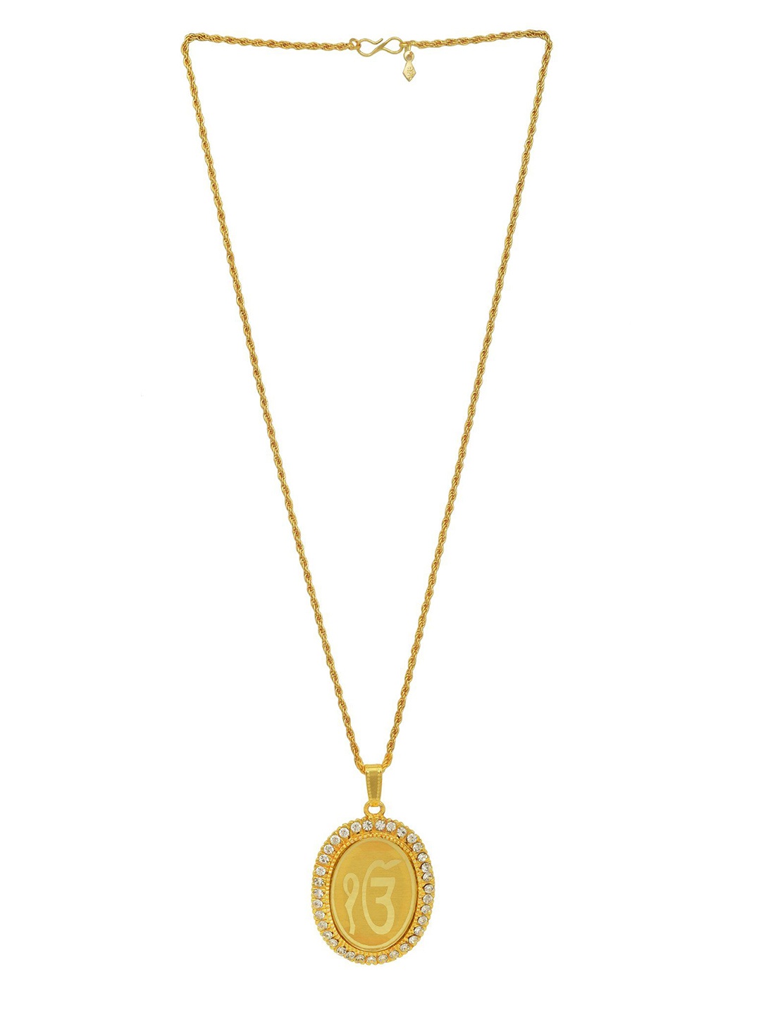 

MEMOIR Gold-Plated CZ Stone Studded Pendant With Chain