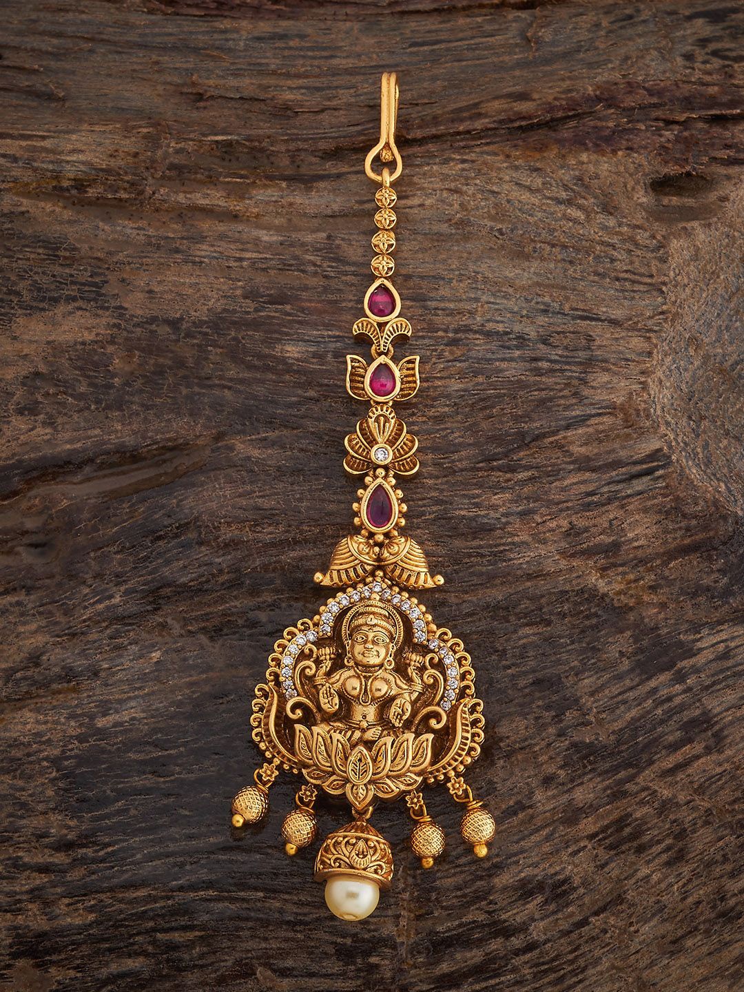 

Kushal's Fashion Jewellery Gold-Plated Maang Tikka Head Jewellery